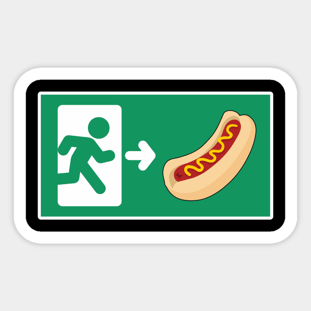 Hot Dog Day Exit Sticker by thefriendlyone